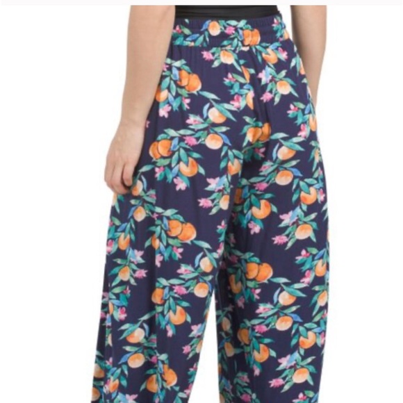 SUNSHINE 79 Peaches Wrap Cover-up Wide Leg Slit Pants. Size S - Picture 2 of 6